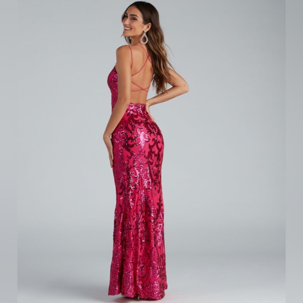 Fuchsia prom dress